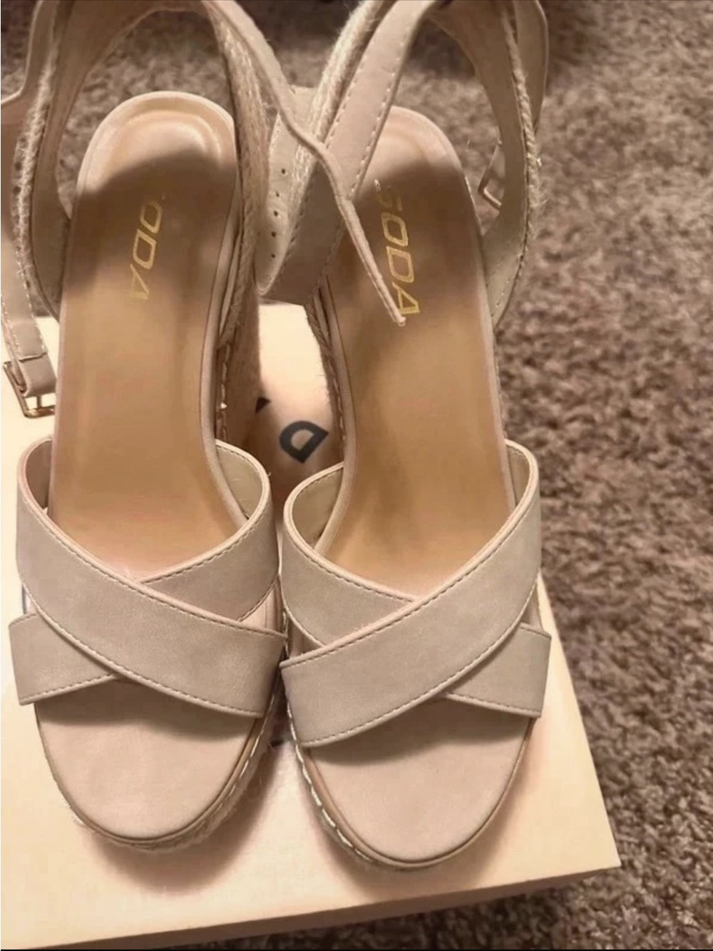 Soda NB Blond Wedge Sandals - Blond